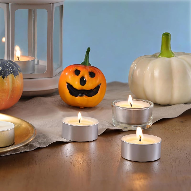 Devi 6 Hour Soy Wax White Tea Lights Candles 100 Pack Paraffin-Free, Soy Tealight Votive Candles Bulk-6 Hours Long Burning, Unscented Small Tea Lights for Home Weeding Decor - Image 3